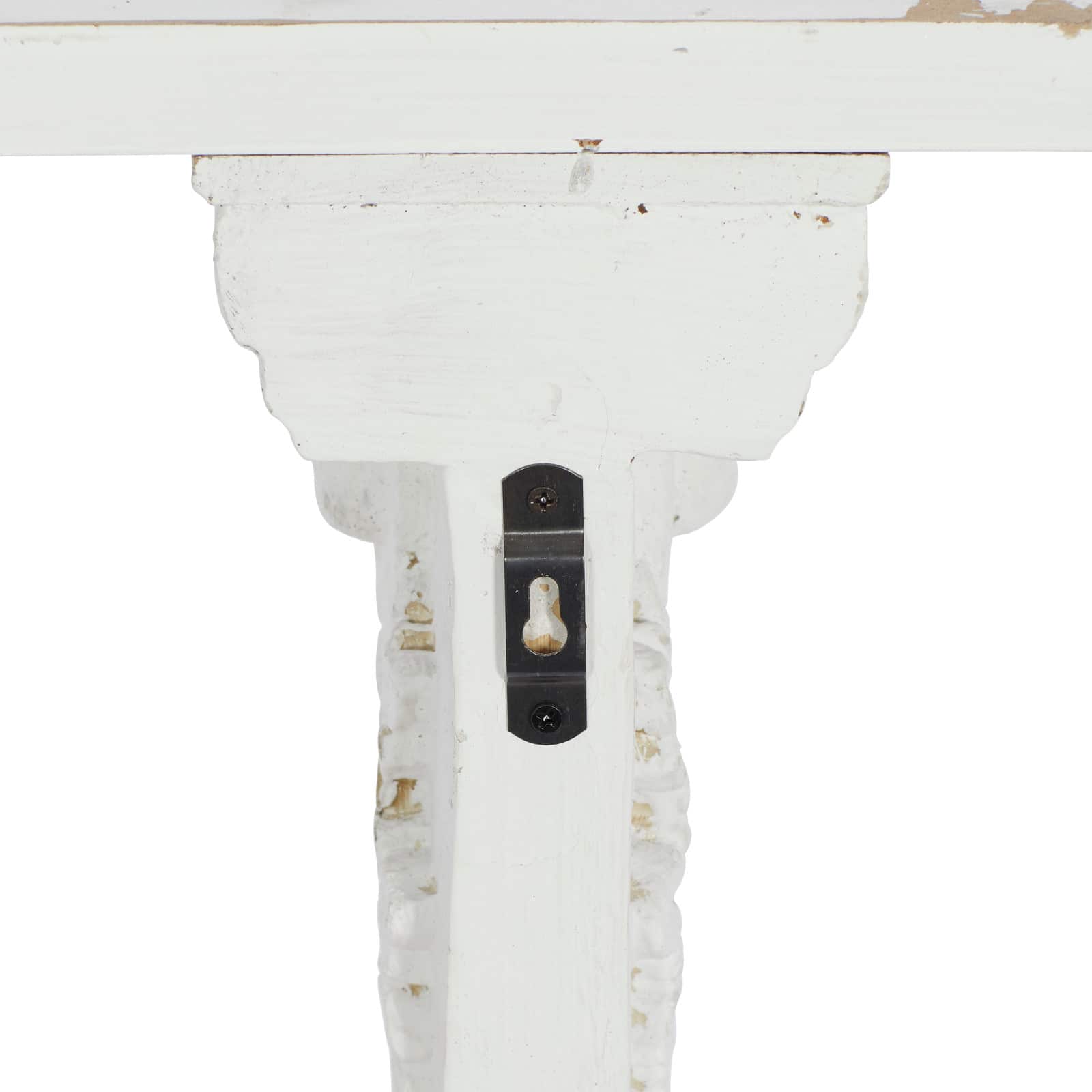 White Wood Farmhouse Wall Shelf