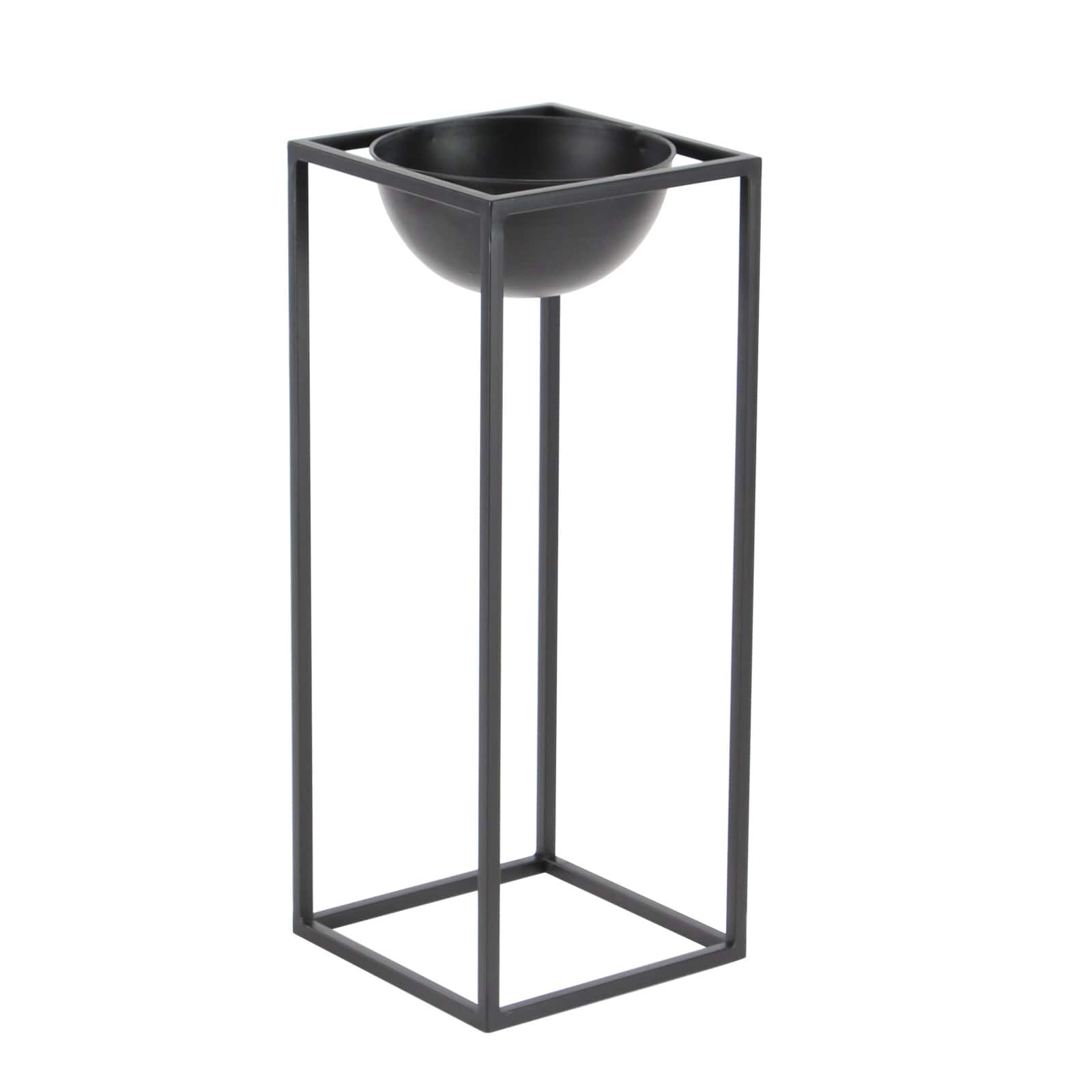 Black Metal Modern Planter Set