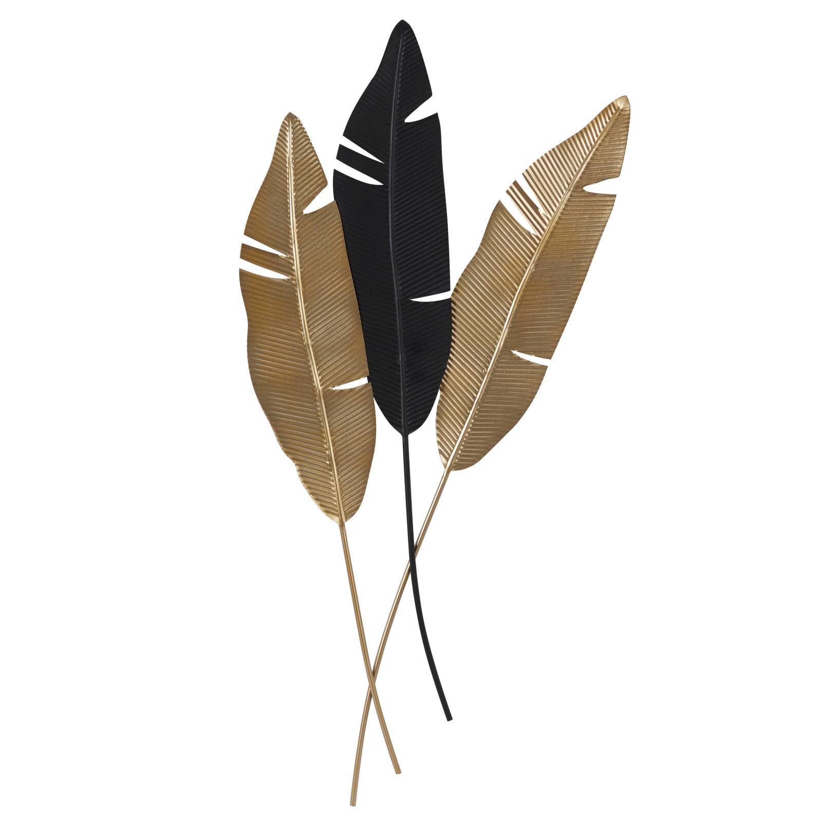 53" Gold Contemporary Leaf Wall Décor