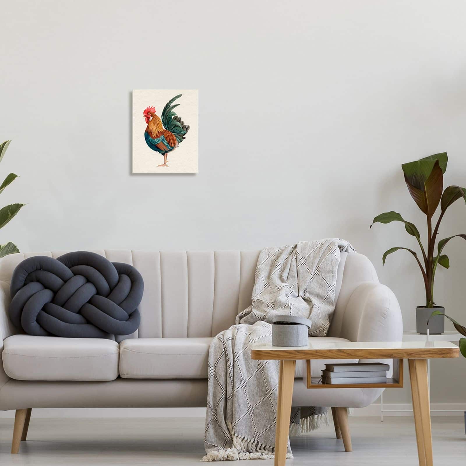 Stupell Industries Traditional Morning Rooster Illustration Elegant Bird Feathers Wall Plaque