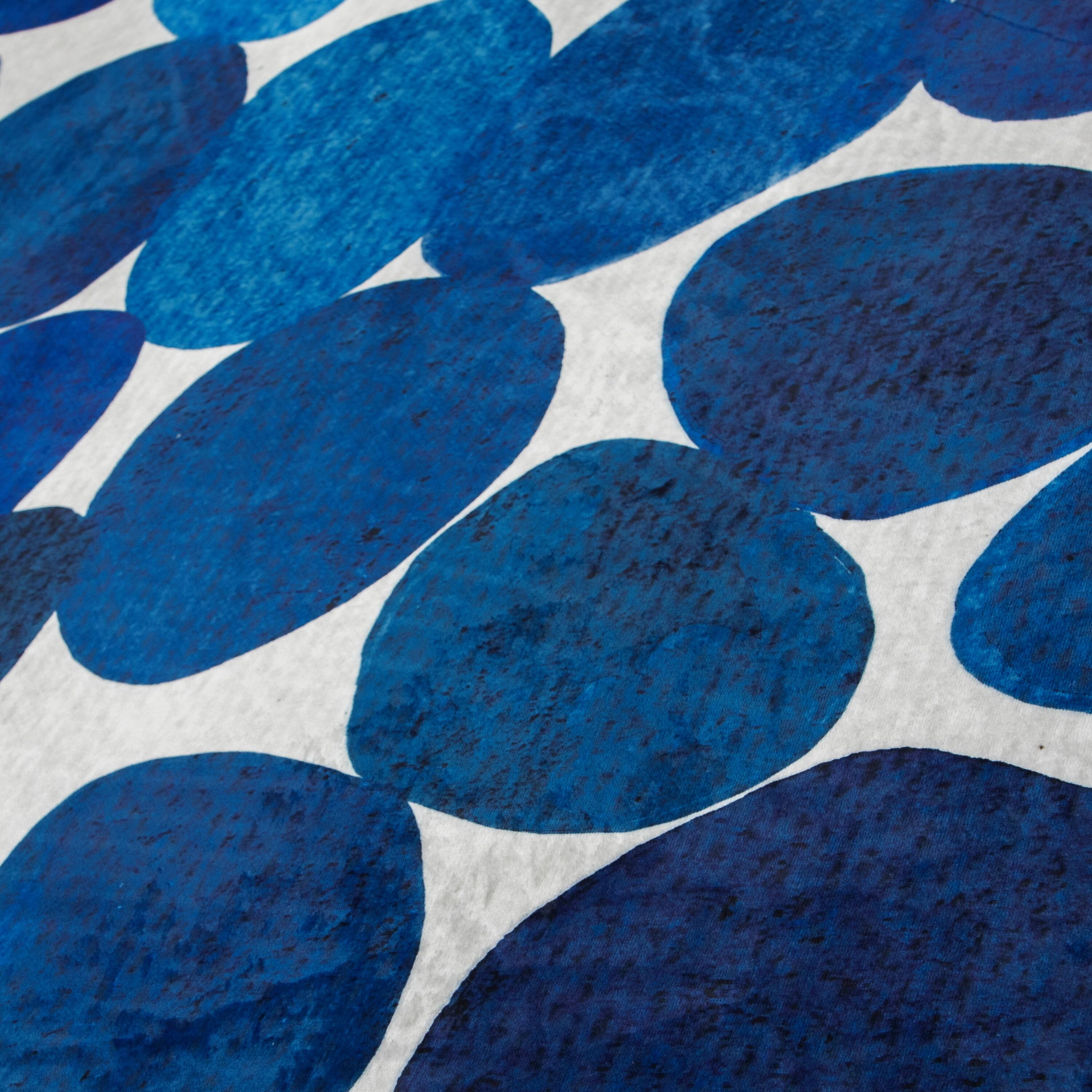 Empire Art Direct 5ft. x 7.5ft. Smooth Stones I B Circles Tapis D'Art Washable Area Rug