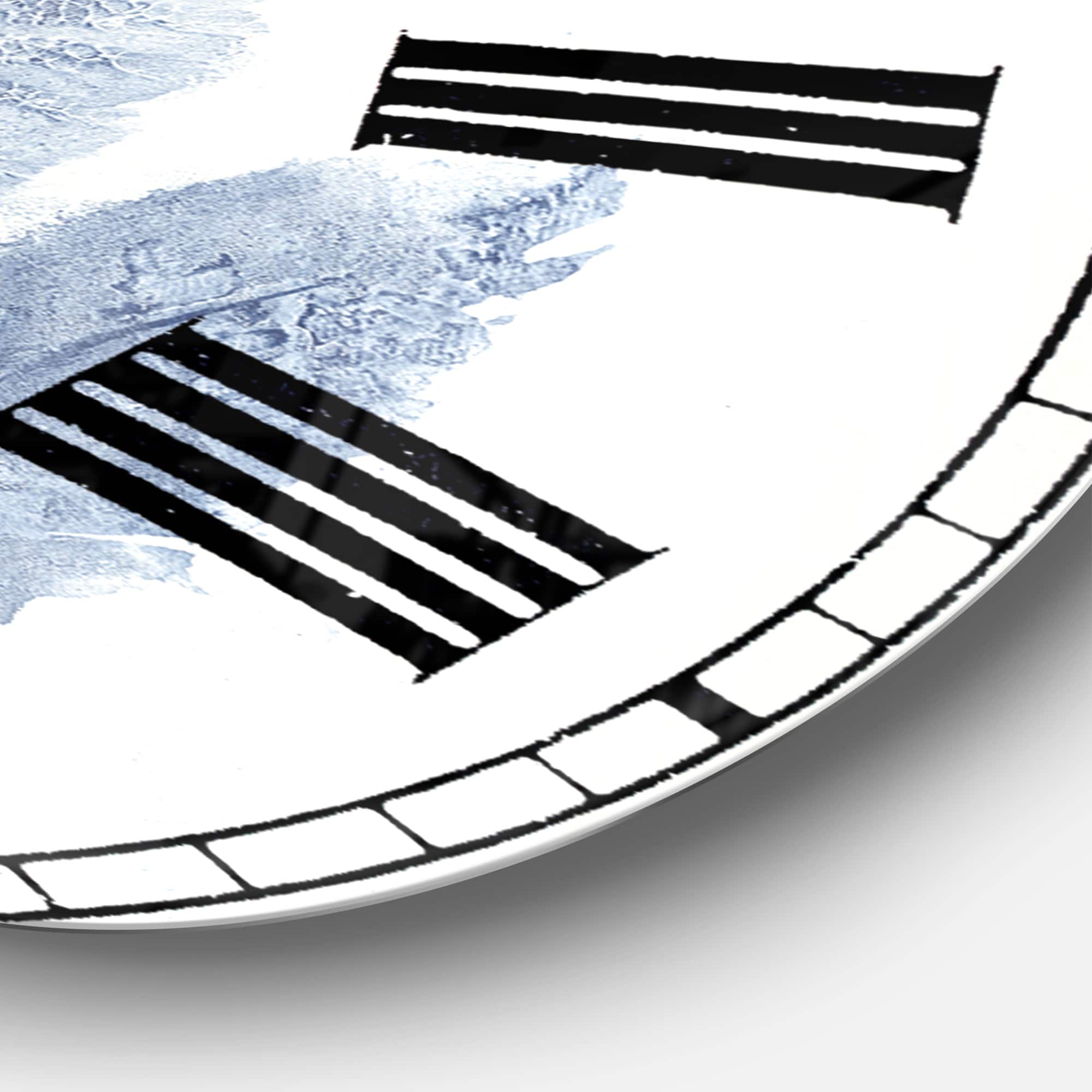 Designart Forest Ferns Blue Wall Clock