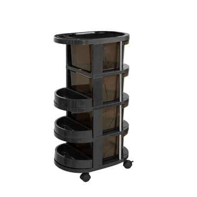 Round Plastic Storage Cart by Simply Tidy®, Color: Black | Michaels