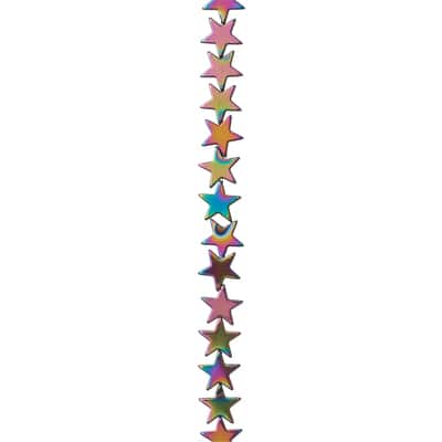 Silver Hematite Luster Star Beads, 8mm by Bead Landing™ image
