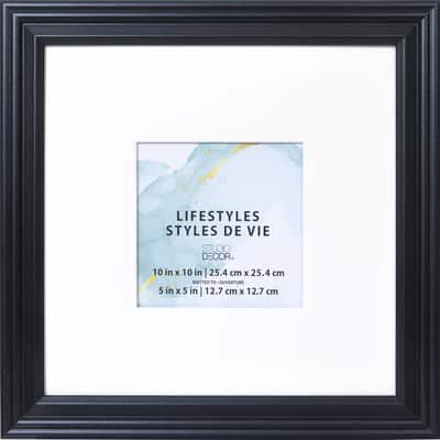 Lifestyles™ 5" x 5" Black Square Frame with Mat by Studio Décor® image