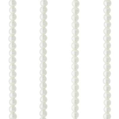 White Pearl Glass Beads, 6mm by Bead Landing™ image