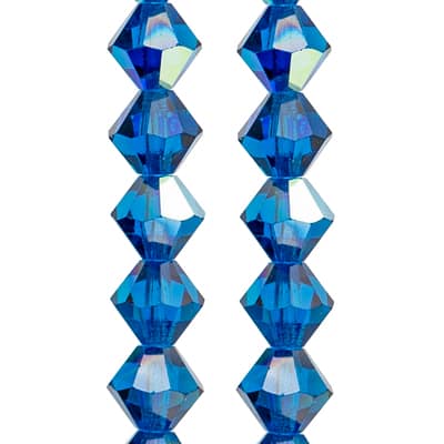 Preciosa Glass Crystal Bicone Beads, 6mm by Bead Landing™