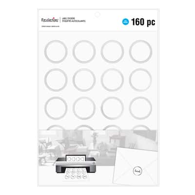 Buy in Bulk - 12 Packs: 160 ct. (1,920 total) Silver Border Round Label ...