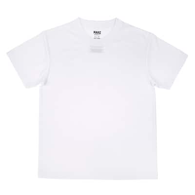 White Youth Polyester Crew Neck T-Shirt by Make Market® image