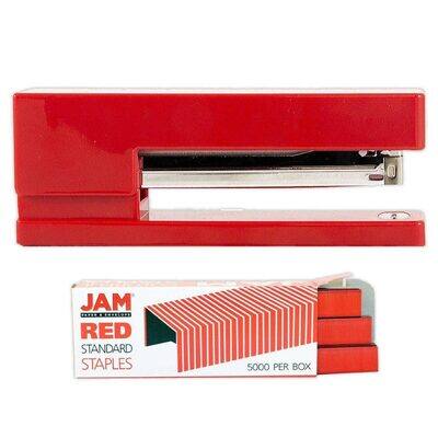 JAM Paper Desk Stapler & Staples Set, Color: Red/Red | Michaels