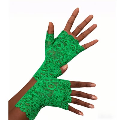 green gloves fancy dress Adult Lace Fingerless Costume By Michaels in sellout-alert-sent