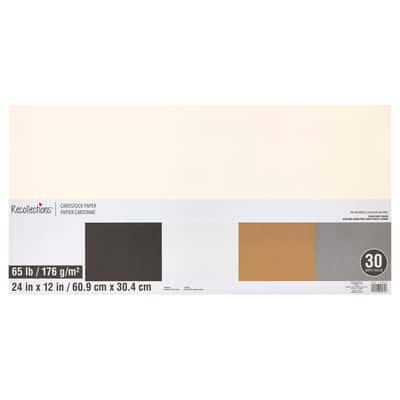 24" x 12" 65lb. Cardstock Paper by Recollections™, 30 Sheets image