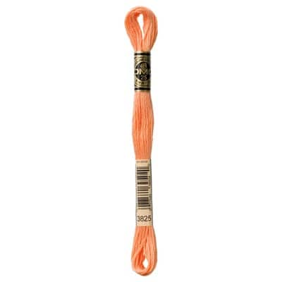 DMC® 6 Strand Embroidery Floss, Orange, Color: 3825 Pale Pumpkin