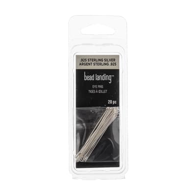1.5'' Sterling Silver Eye Pins Findings, 20ct. by Bead Landing™ image