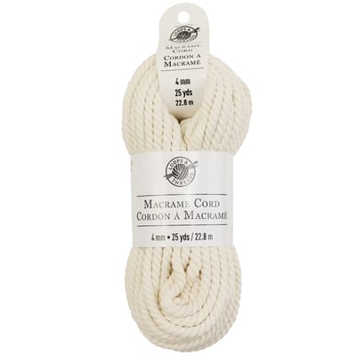 Macramé Cotton Cord by Loops & Threads®, 25yd.