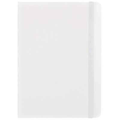 JAM Paper Medium Hardcover Notebook with Elastic Band, Color: White ...