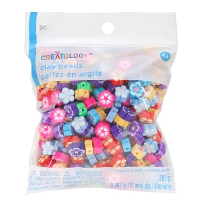 10mm Flower Shaped Soft Clay Beads by Creatology™ image