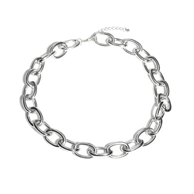 20" Rhodium-Colored Chunky Chain Necklace by Bead Landing™ image