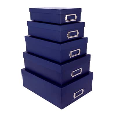 Nested Photo Boxes by Simply Tidy®, Color: Navy | Michaels