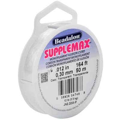 Beadalon® Supplemax™ Monofilament Illusion Cord, Clear, 0.3mm image