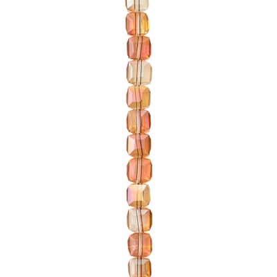 Gold Champagne Glass Cube Beads, 8mm by Bead Landing™ image
