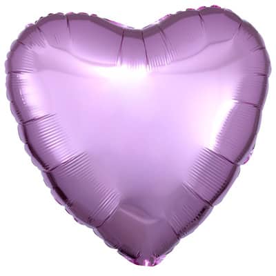 17" Metallic Heart Foil Balloon, Color: Metallic Pearl Pastel Pink ...
