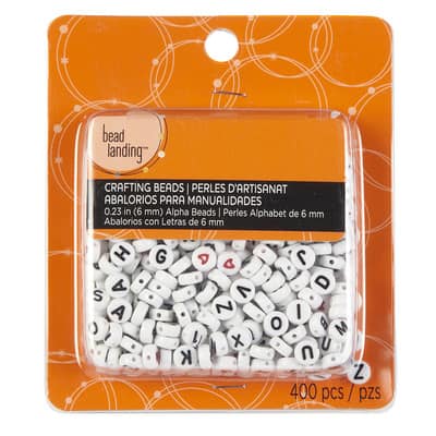 White Alphabet Crafting Beads by Bead Landing™ image