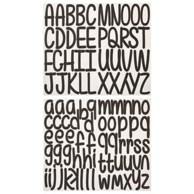 Black Large Marker Font Alphabet Stickers by Recollections™ image