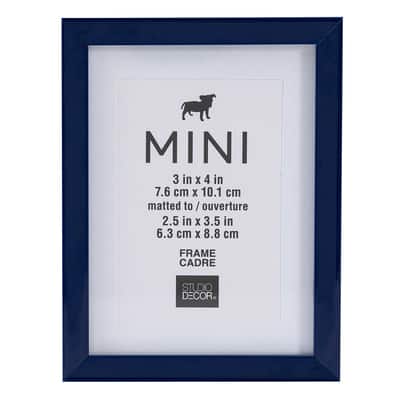 Dark Blue Mini Frame with Mat by Studio Décor® | Michaels
