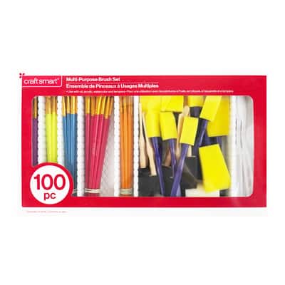 Multi-Purpose 100 Piece Brush Set by Craft Smart® | Michaels