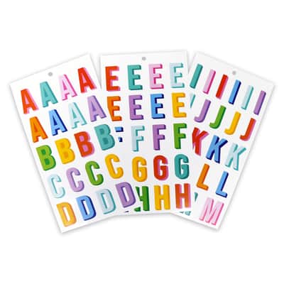 Multicolor Vinyl Alphabet Sticker Sheets by Recollections™ image