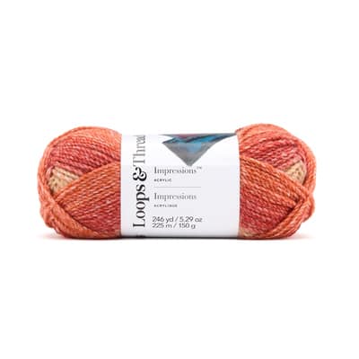 Impressions™ Yarn by Loops & Threads®, Color: Burnt Orange | Michaels