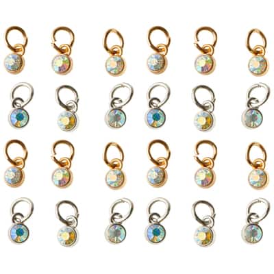 AB Pastel Crystal Drop Charm Set by Bead Landing™ image
