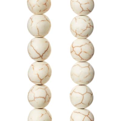 White Round Howlite Beads, 10mm by Bead Landing™ image