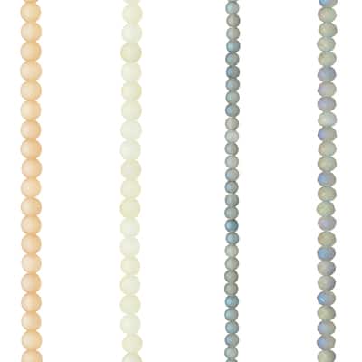 Pastel Pink & Purple Faceted Glass Rondelle Beads by Bead Landing™