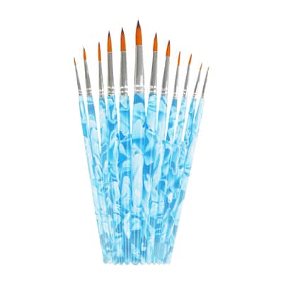12 Piece Round Watercolor Taklon Brush Set by Artist's Loft®