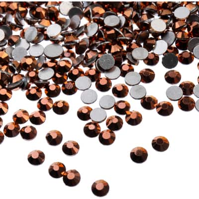 John Bead Crystal Lane SS12 Metallic Glass Round Flatback Rhinestones ...