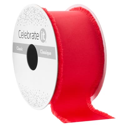 1.5" x 3yd. Fringed Edge Ribbon by Celebrate It® image