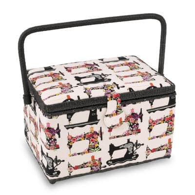 Dritz® Large Pink Sewing Machines Sewing Basket | Michaels