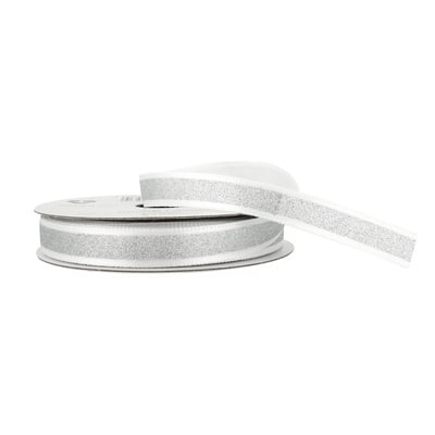 3/8" x 7yd. Satin Glitter Ribbon by Celebrate It™ image