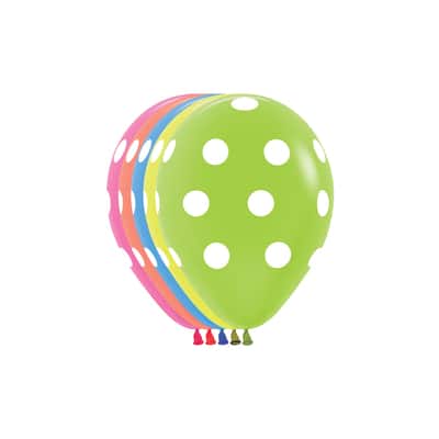 Assorted 11" Polka Dot Latex Balloon, 1pc. image