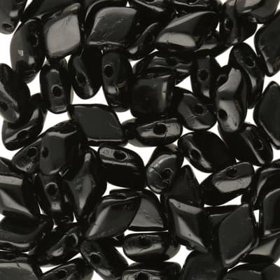 GemDUO™ 8mm 2-Hole Czech Glass Diamond Beads, Color: Crystal
