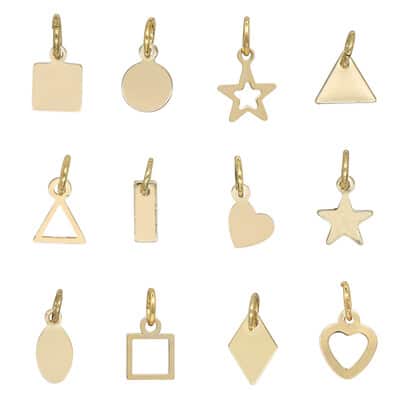 Gold Basic Shapes Charms by Bead Landing™ image