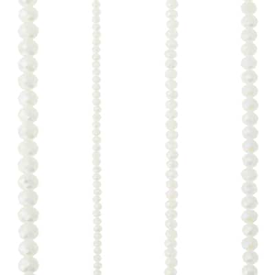 White Faceted Glass Rondelle Beads by Bead Landing™ image