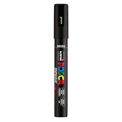 uni® POSCA® PC-5BR Water-Based Brush Tip Paint Marker, Color: Black ...