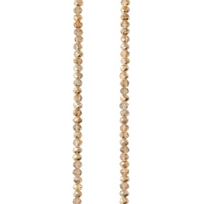 Amber Small Glass Faceted Rondel Beads, 3mm by Bead Landing™ image