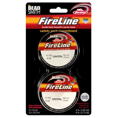 The Beadsmith® Fireline® Braided Bead Thread Set, Crystal image