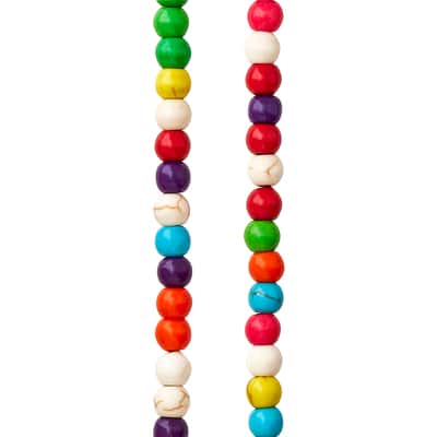 Reconstituted Stone Round Beads, 6mm by Bead Landing™ image