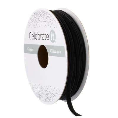 1/8" x 10yd. Velvet Ribbon by Celebrate It™ Classic image