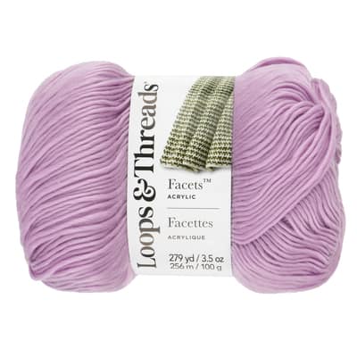 Facets™ Yarn by Loops & Threads®, Color: Lavender | Michaels
